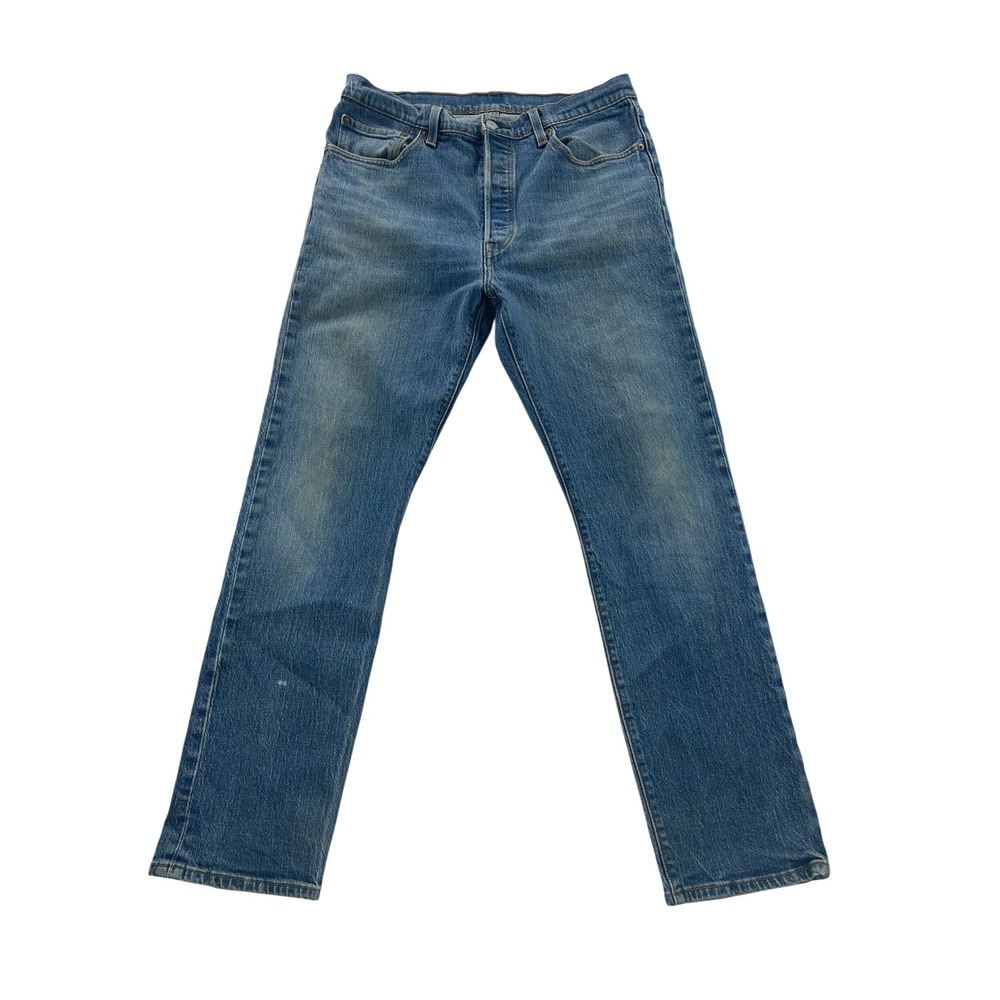 Levi's Jeans Mens 32x30 Blue 501 Original Fit Straight Leg Button Fly Denim